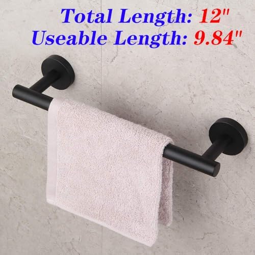 GERZWY GERZ 12 Towel Bar Stainless Steel Bath Organizer