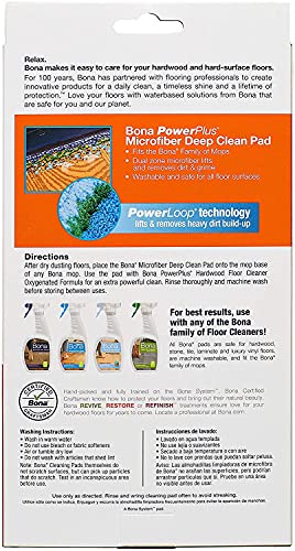 Bona Professional 3-Piece Set Premium Microfiber Mop Pads with PowerLoop Technology