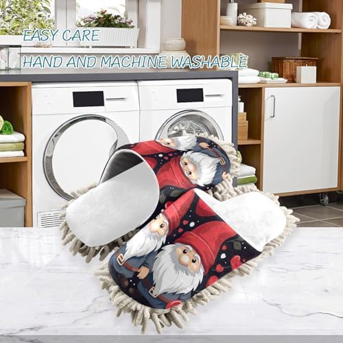 RunningBear Heart Design Mopping Slippers Soft Absorbent for Home Use