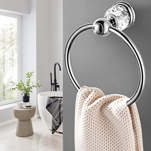 Crystal Towel Holder Silver Bathroom Towel Rack