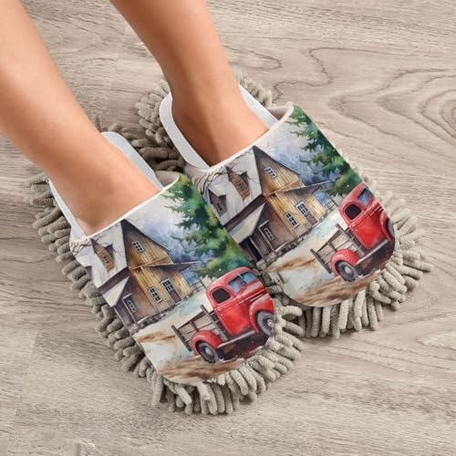 White House Truck Mop Slippers for Women