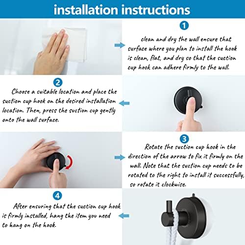 Compact Modern Suction Cup Shower Hooks