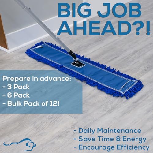 6-Pack Microfiber Dust Mop Heads