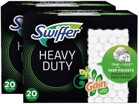 Swiffer Sweeper Heavy-Duty Dry Cloth Refill Gain Scent White