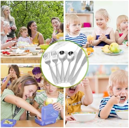Stainless Steel Kids Cutlery Set with Dinosaur Patterns toddler-friendly