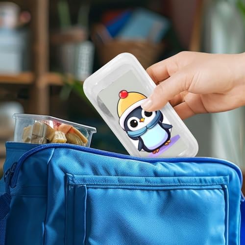 Cute Penguin Print Flatware Set with Travel Case