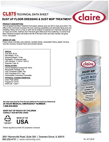 Claire CL875-12pk Oil Based Dust Mop Treatment 1