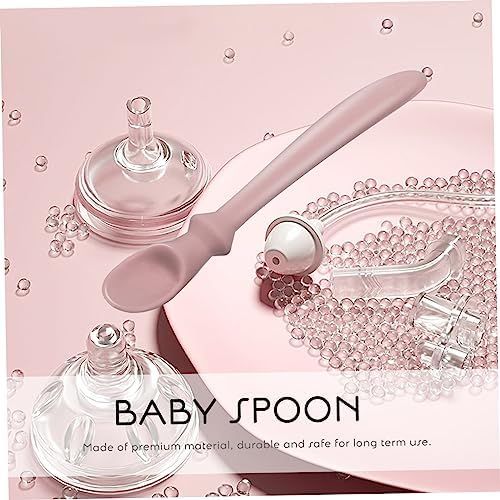 Toyvian 1pc Silicone Training Spoon