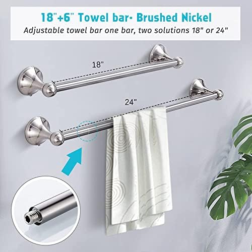 4-Piece Adjustable Bathroom Accessory Set