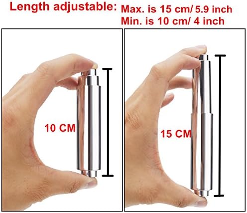 Bememo 3 Pack Toilet Paper Holder Chrome Spring Loaded Replacement