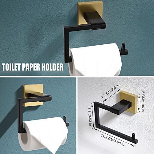 Premium Black Gold Bathroom Hardware Set
