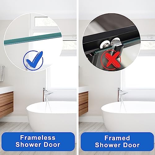 FUMAX Double-Sided Shower Door Hooks - Durable and Available in 2 Pieces
