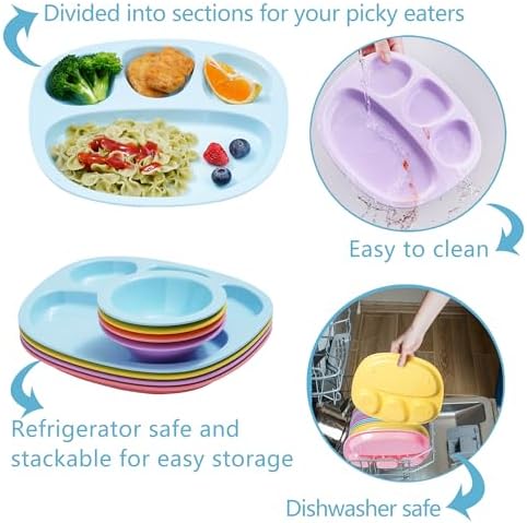 KALAVINKA Hygienic Toddler Tableware Set 6PCS Blue Yellow