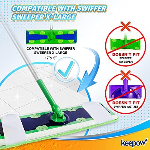 Professionally Engineered Reusable Microfiber Mop Pads for the Swiffer XL Sweeper