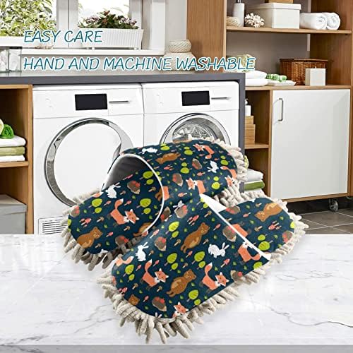 Kigai Microfiber Cleaning Slippers - Soft Washable Mop Shoes for MenWomen