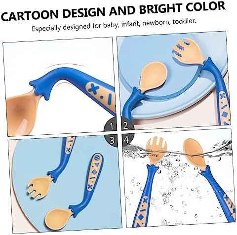 AOKWAWALIY Baby Fork and Spoon Set For Kids