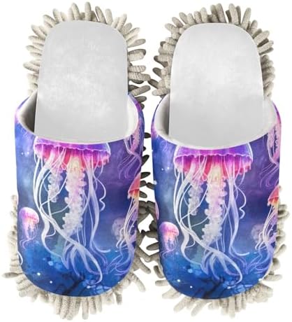 White Jellyfish Mop Slippers Stay Clean and Cozy at Home