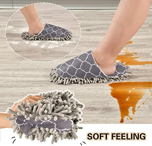Xigua Microfiber Cleaning Slippers Gray M 1
