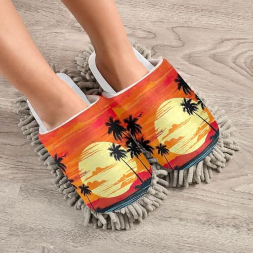 Cozy Microfiber and Cotton Mop Slippers