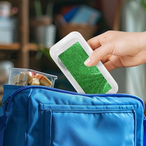 Green Sequin Sparkle Print Stainless Steel Silverware Set with Travel Case