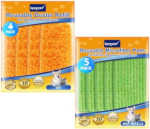 54 Reusable Microfiber Mop Pads for Swiffer Sterility
