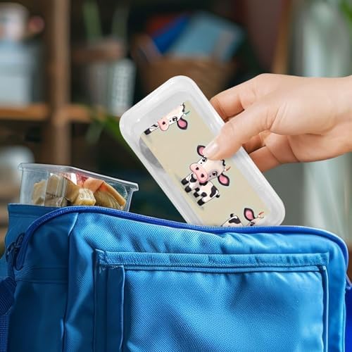 White Cow Print Stainless Steel Utensils Set with Travel Case