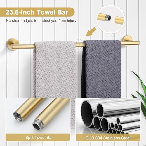 Stainless Steel Towel Bar Set