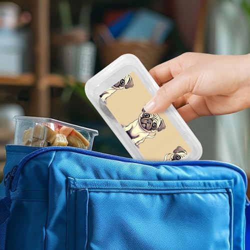 Funny Cartoon Pug Set With Travel Case