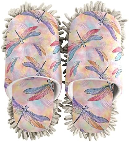 Xigua Microfiber Cleaning Slippers Soft Non-Slip Washable Mop Shoes for MenWomen