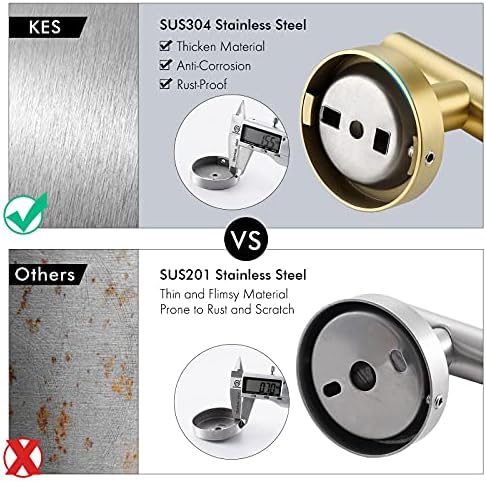 Stainless Steel Ease Bath Towel Ring Hook Screw-Mounted Brass Finish Rust-Resistant
