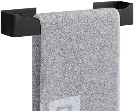NearMoon Self Adhesive Hand Towel Holder Stainless Steel 14 Long Matte Black