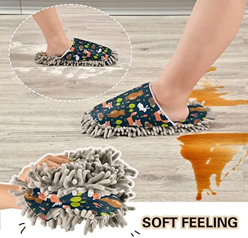 Kigai Microfiber Cleaning Slippers - Soft Washable Mop Shoes for MenWomen