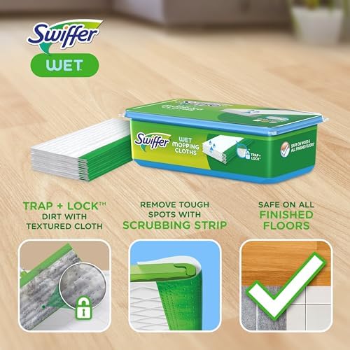 Deep Clean with Swiffer Sweeper Wet Mopping Pad Refill