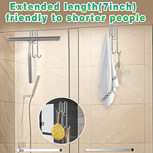Cerbonny Double-Sided Towel Hooks for Frameless Showers
