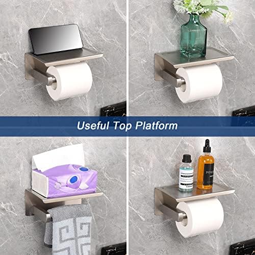 NearMoon Toilet Paper Holder with Phone Shelf