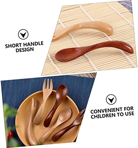 Perfect for Kids Adorable Wooden Flatware Set for Solid Feeding