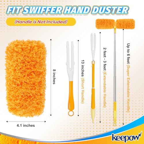 KEEPOW Reusable Microfiber Mop Pads Duster Refills