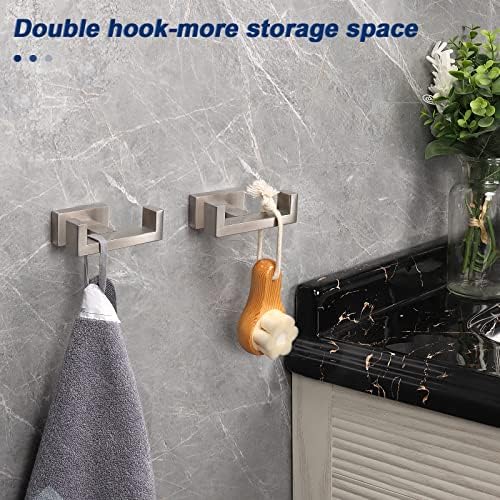 Rust-Proof Towel Hook Set for Bathroom 2-Pack