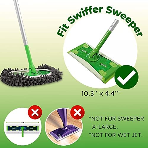 3-Pack Reusable Mop Pads for Swiffer Sweeper Extra Thick and Washable