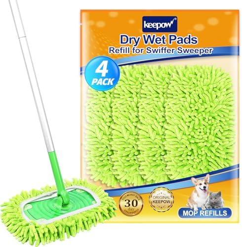 KEEPOW 44 Reusable Wet Pads for Swiffer