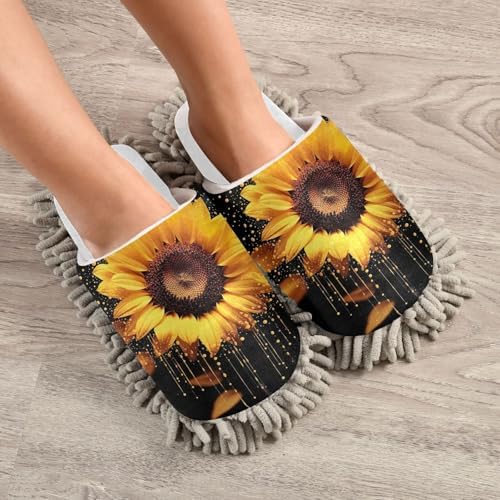 Cozy White Sunflower Slippers for Your Home