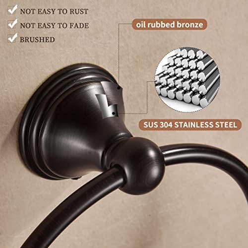 Wolibeer Bronze Towel Holder - Oil-Rubbed Bathroom Accessory