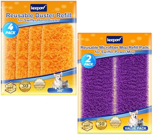 KEEPOW Reusable Power Mop Pads