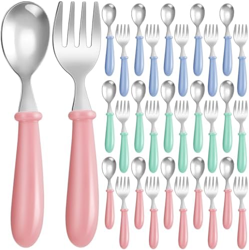 Safe Toddler Utensils Set for Self-Feeding