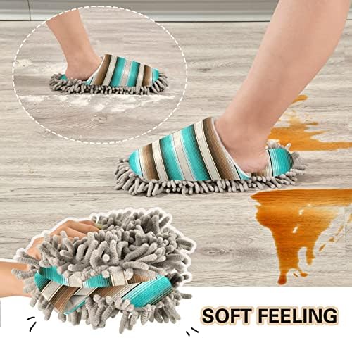 Xigua Microfiber Cleaning Slipper for MenWomen Gliding on Floors