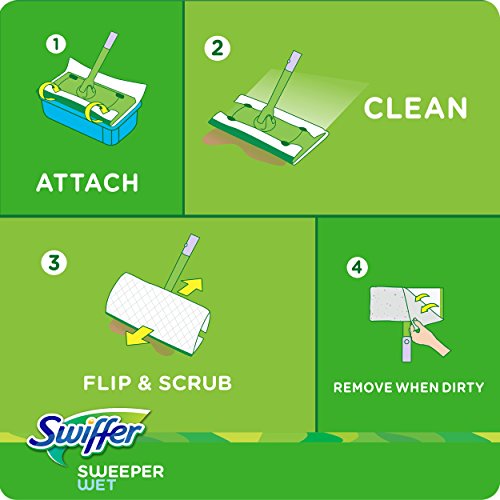 Swiffer Wet Mopping Pad Multi Surface Refills 12 Count