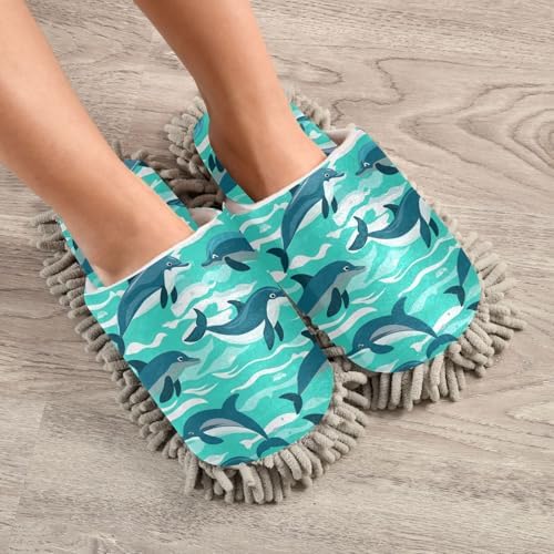 Efficient Cozy Mop Slippers for Home Office - Perfect for Mopping Walking