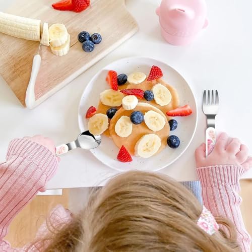 Stunning Floral Pink Flatware Set