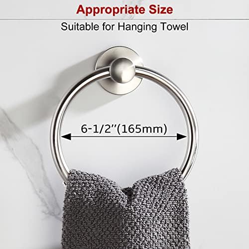 Sturdy Rust-Ready BGL Brushed Nickel Towel Ring 2-Pack