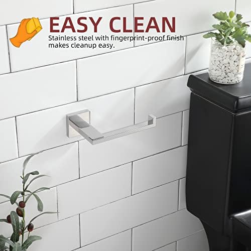 Premium Stainless Steel Chrome Toilet Paper Holder rustproof smooth finish 1-year warranty